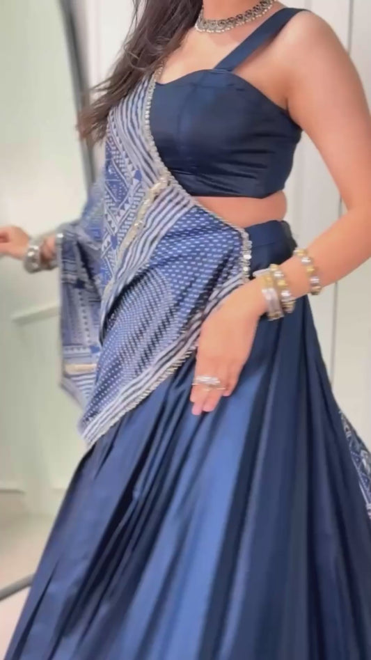 Navratri Collection 2026 – Moonga Silk Flared Lehenga Set