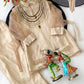 Festive Shimmer Organza Tissue Silk Co-Ord Set with Heavy Handwork Yoke