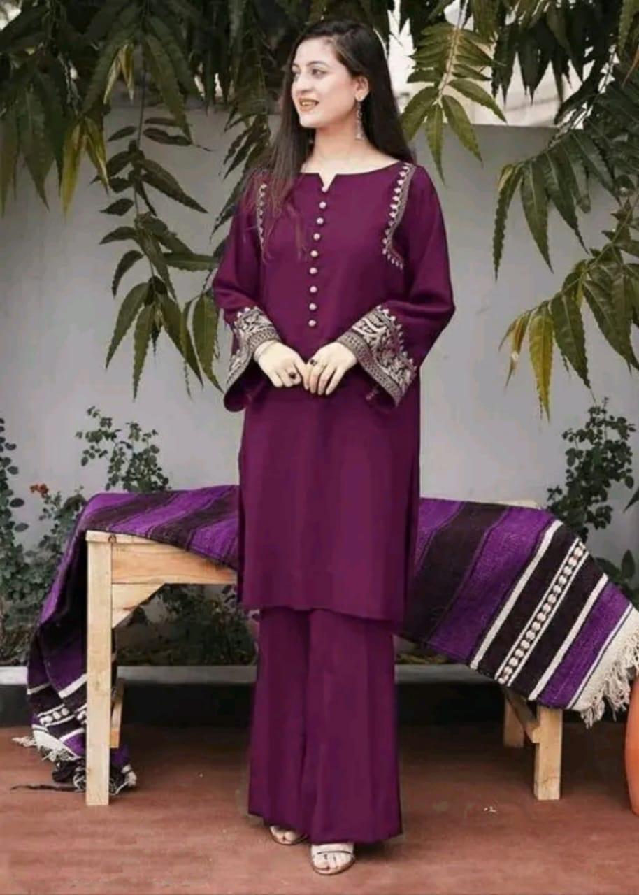 Premium Cotton Aari Work Kurta Palazzo Set for Women | Festive Embroidered Co-Ord Set