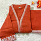 Women's Cotton Slub Embroidered Kurta Pant Set | Office & Casual Wear | V-neck