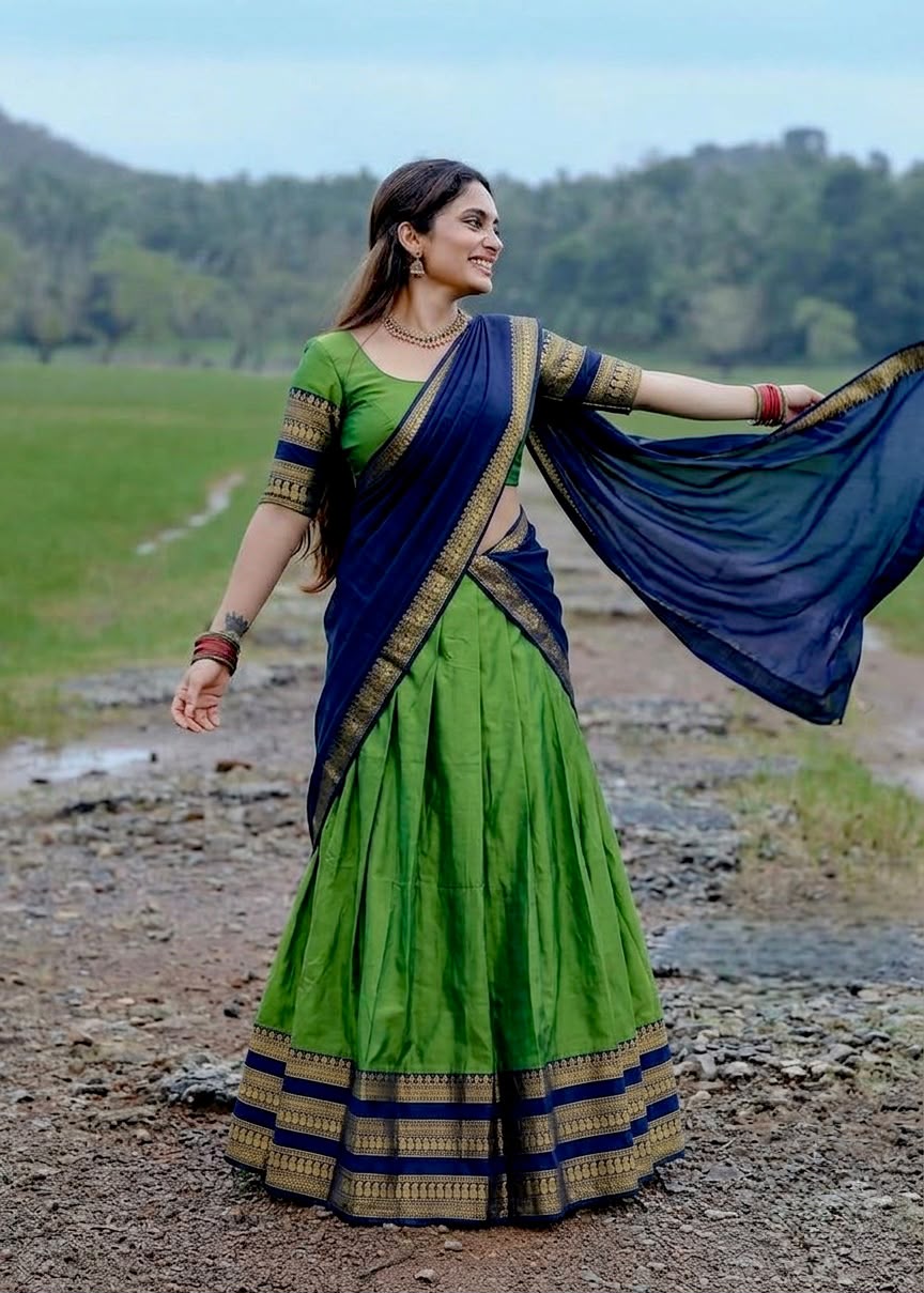 Narayan Pattu Silk Lehenga Choli Set with Dupatta & Belt | Festive & Wedding Wear for Women