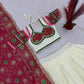 Navratri Special Pink & Ivory Embroidered Lehenga Choli Set with Dupatta