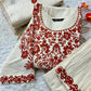 Pure Khadi Cotton Embroidered Kurta Pant Set with Full Dupatta for Women | Off White & Rust | Premium Ethnic Wear