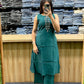 Women’s Cotton Slub Handwork Co-ord Set – Kurti & Pant