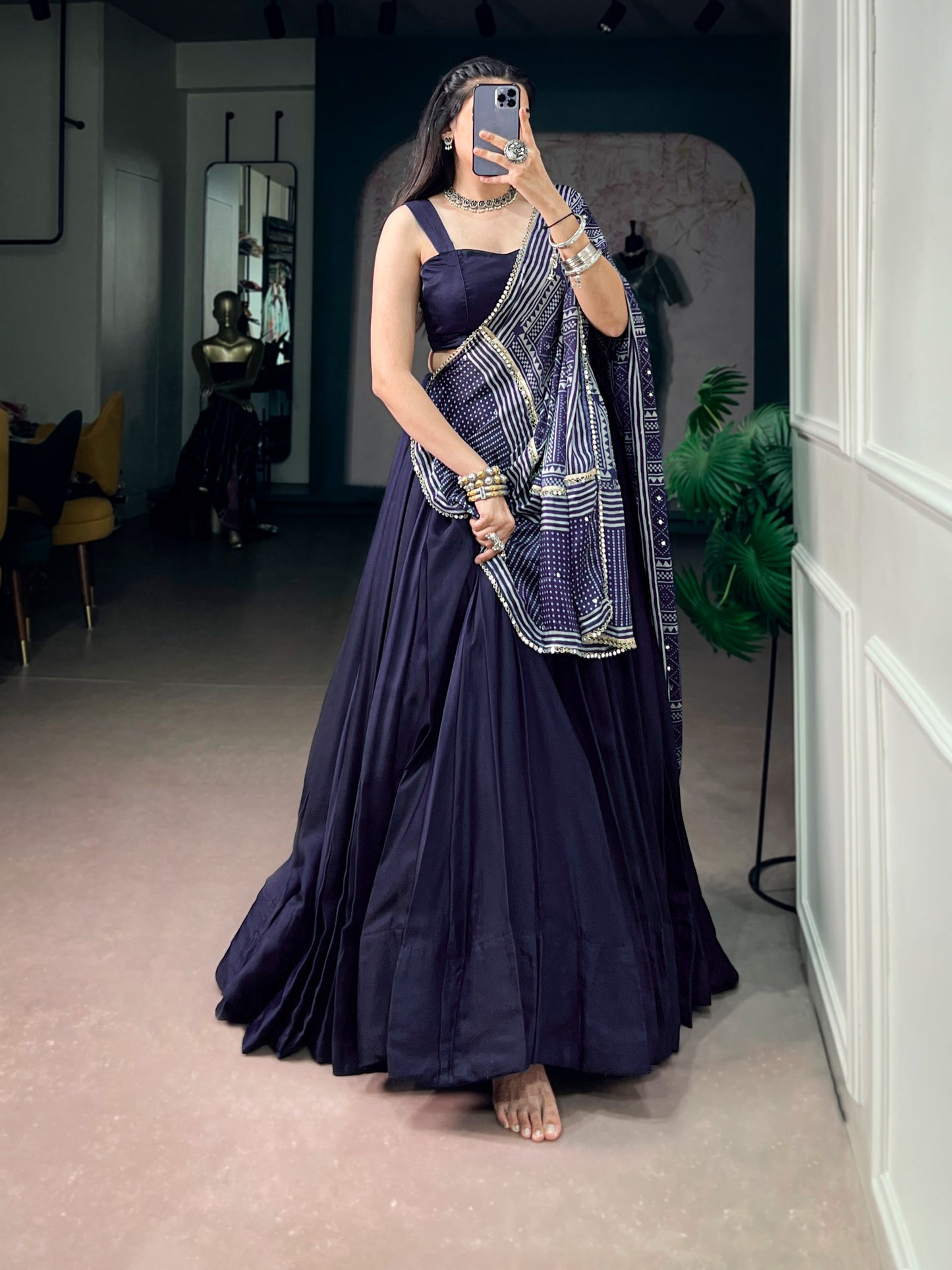 Navratri Collection 2026 – Moonga Silk Flared Lehenga Set