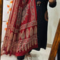 Premium Dhabu Cotton A-Line Kurta Set with Ajrakh Dupatta & Embroidery | Women's Ethnic Wear