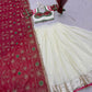 Navratri Special Pink & Ivory Embroidered Lehenga Choli Set with Dupatta