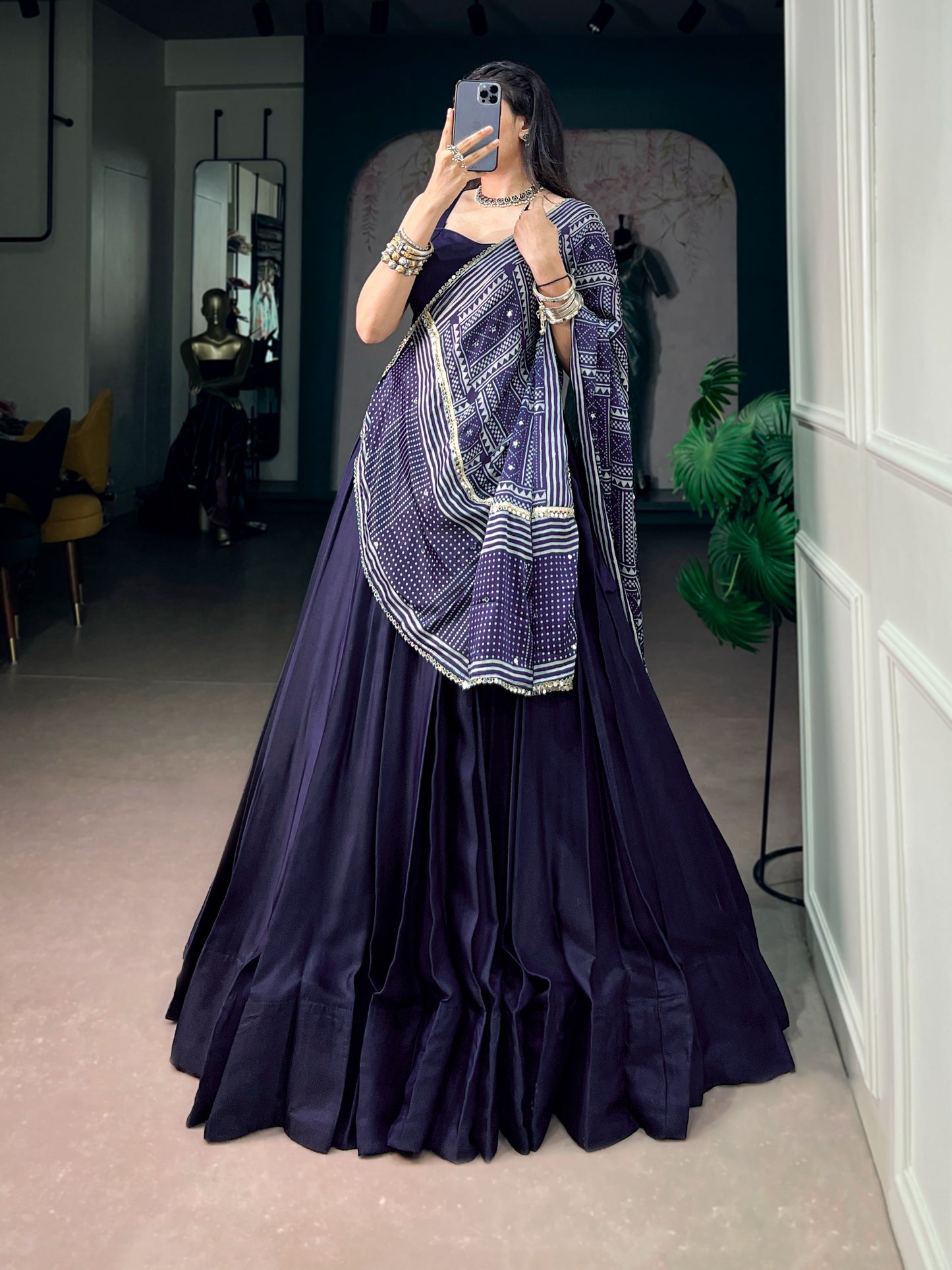 Navratri Collection 2026 – Moonga Silk Flared Lehenga Set
