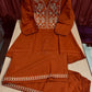 Cotton Embroidered Short Kurta Pant Set