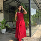 Premium Cotton Slub Embroidered Kurta Palazzo Set