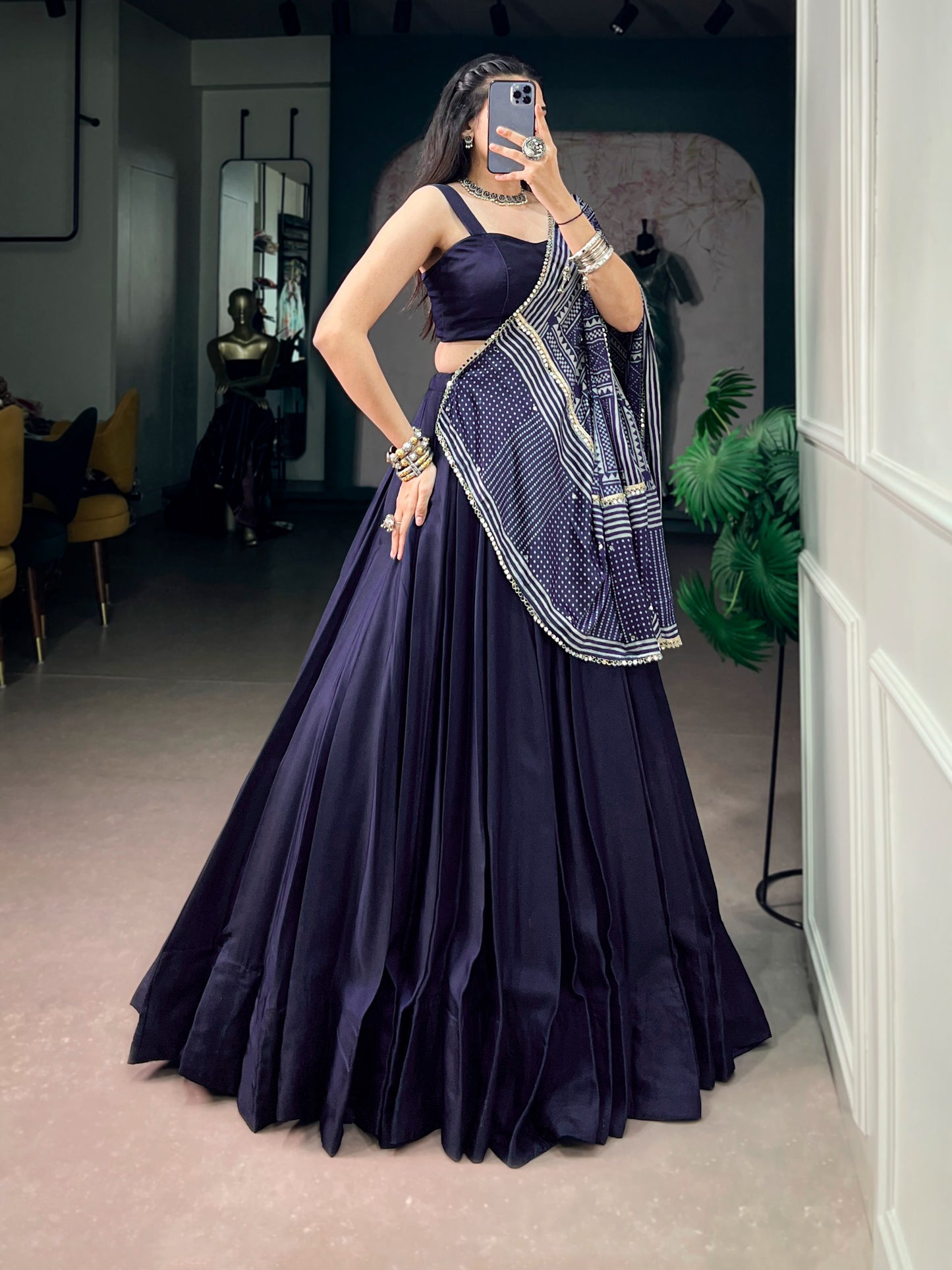 Navratri Collection 2026 – Moonga Silk Flared Lehenga Set