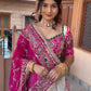 Navratri Special Pink & Ivory Embroidered Lehenga Choli Set with Dupatta