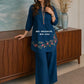Pure Cotton Embroidered Co-ord Set for Women | Kurti & Pant | Floral Embroidery | Casual & Festive Wear