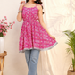 Pink Bandhani Print Cotton Flared Kurti 🌸