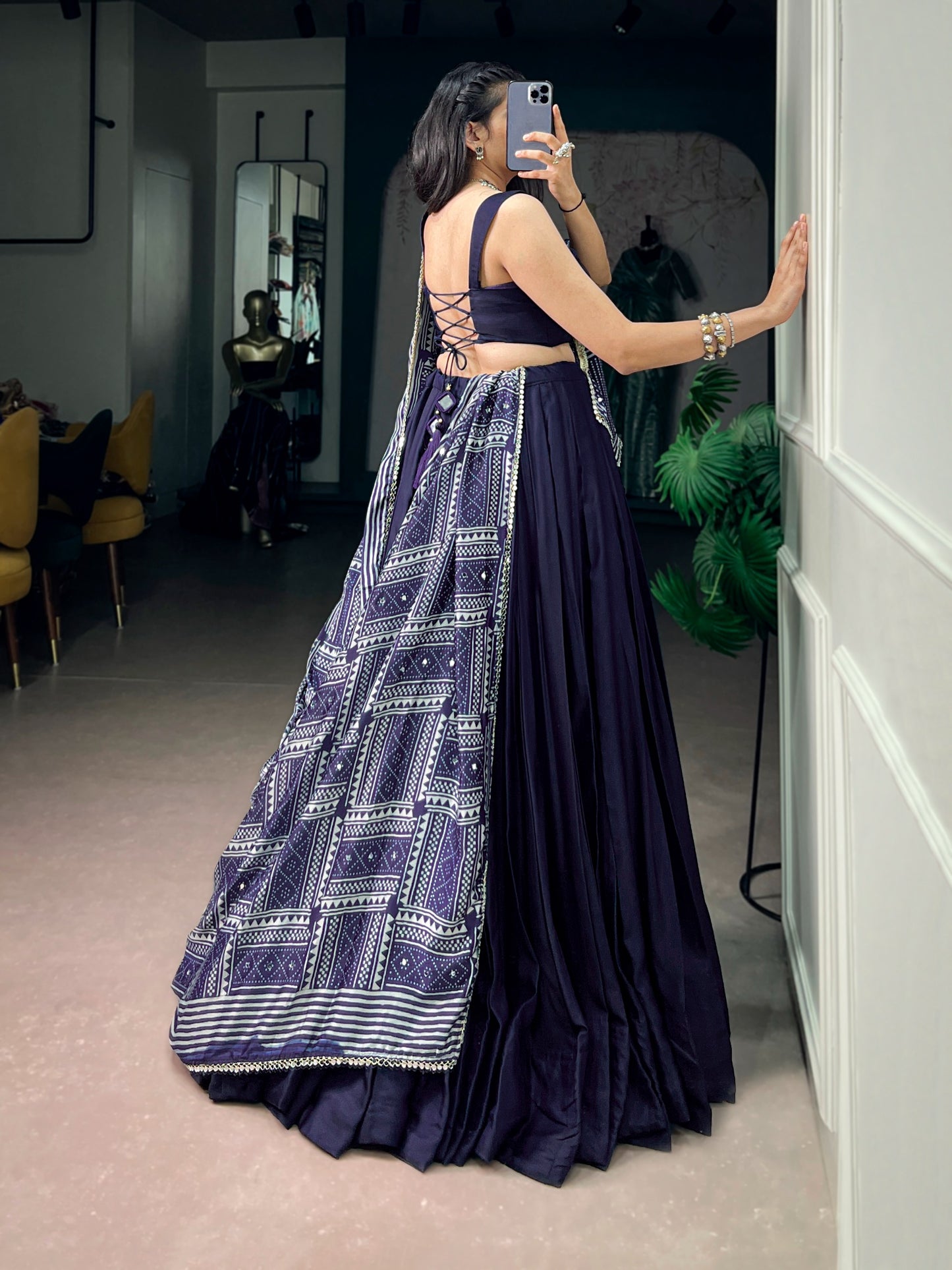 Navratri Collection 2026 – Moonga Silk Flared Lehenga Set
