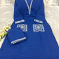 Women's Cotton Slub Embroidered Kurta Pant Set | Office & Casual Wear | V-neck