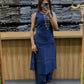 Women’s Cotton Slub Handwork Co-ord Set – Kurti & Pant