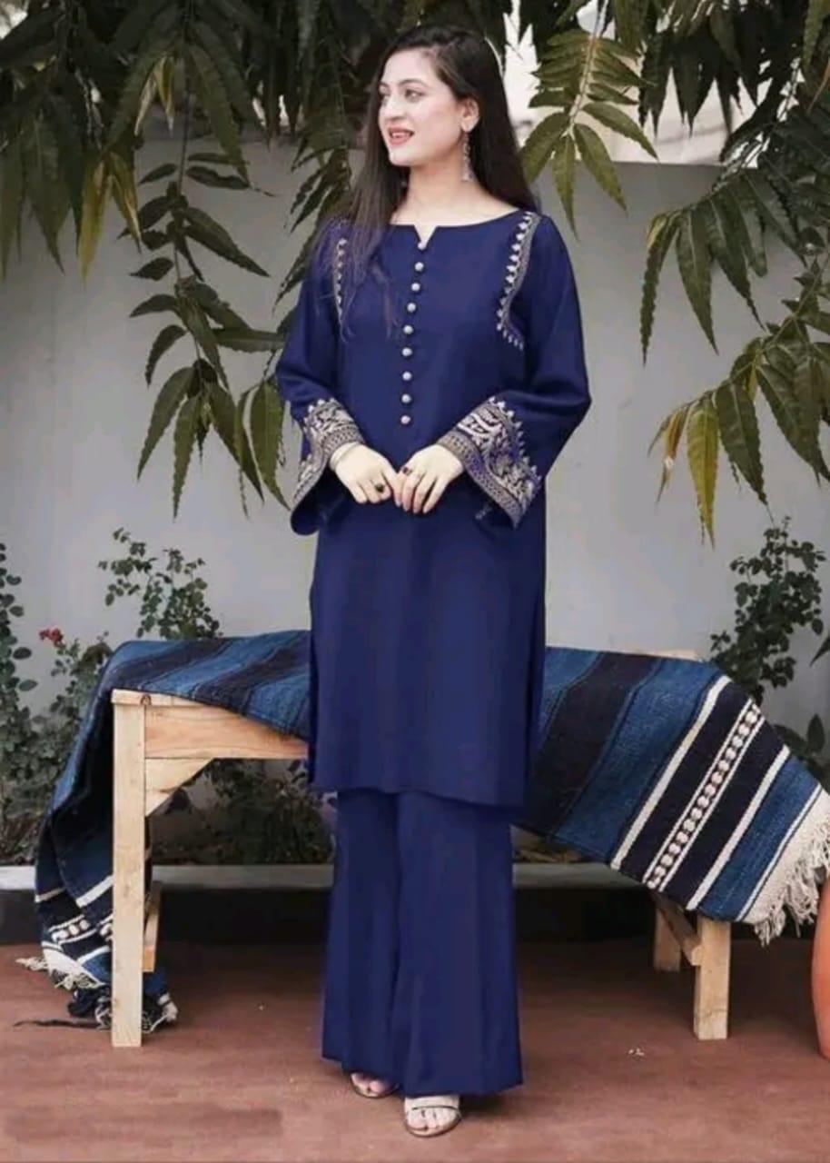 Premium Cotton Aari Work Kurta Palazzo Set for Women | Festive Embroidered Co-Ord Set