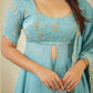 ATHIYA Blue Festive Embroidered Suit Set for Women | Rangoli Crush