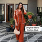 Premium Cotton Slub Embroidered 3-Piece Set for Women | Jacket, Inner & Trousers