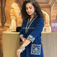 Women's Cotton Slub Embroidered Kurta Pant Set | Office & Casual Wear | V-neck