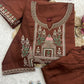 Diamond Embroidered 3-Piece Salwar Suit Set with Dupatta & Pants | Premium Festive Wear (S–5XL)