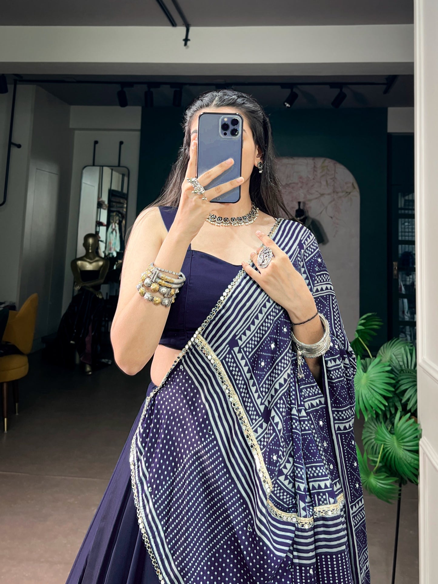 Navratri Collection 2026 – Moonga Silk Flared Lehenga Set