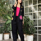 Premium Cotton Flax Embroidered 3-Piece Co-Ord Set for Women | Blazer, Inner & Pants