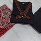 Premium Dhabu Cotton A-Line Kurta Set with Ajrakh Dupatta & Embroidery | Women's Ethnic Wear