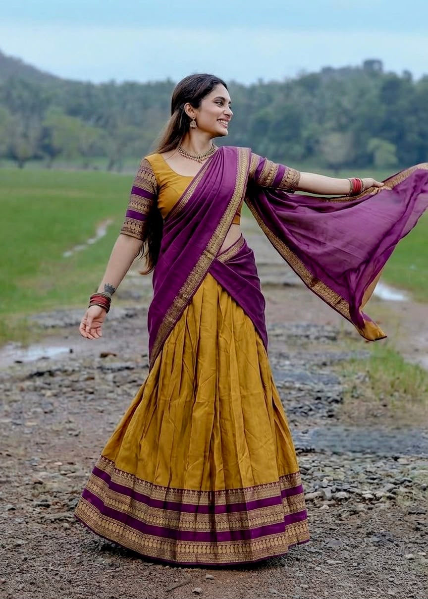 Narayan Pattu Silk Lehenga Choli Set with Dupatta & Belt | Festive & Wedding Wear for Women