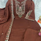 Diamond Embroidered 3-Piece Salwar Suit Set with Dupatta & Pants | Premium Festive Wear (S–5XL)